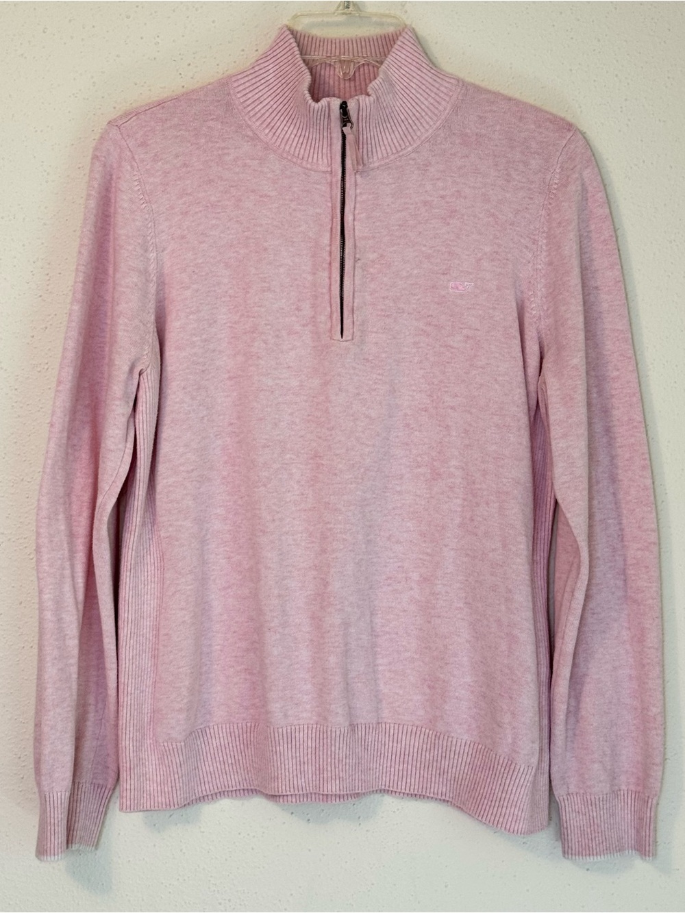 Vineyard Vines Pink Half Pullover Sweater 100% Cotton Soft Preppy Quarter-Zip XL